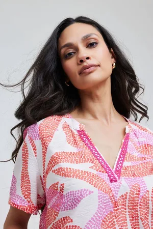 DIDI Dames Blouse Moon Pink Bahia print maat 34