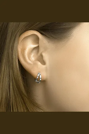 The Jewelry Collection Zilver Gerhodineerde Klapoorringen 1332393
