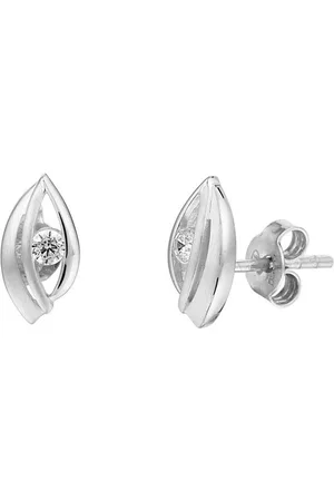 The Jewelry Collection Zilver Gerhodineerde Oorknoppen zirkonia poli/mat 1332890