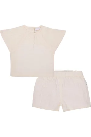 Noppies Meisjes baby set: Shirt en Short Whisper White maat 86