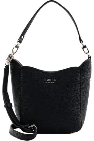 Guess Schoudertas Handtas Brenton Small Girlfriend Bucket Zwart