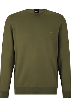 HUGO BOSS Trui Botto Wol Olijfgroen