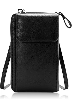 Merkloos Crossbody telefoontas voor vrouwen - - PU lederen munt mobiele telefoon kleine cross-body zakje met riem en kaartsleuven