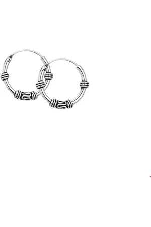 The Jewelry Collection Zilver Geoxideerde oorringen Bali oxi 1101324