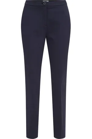 WE Fashion Dames slim fit pantalon met stretch