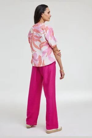 DIDI Dames Blouse Moon Pink Bahia print maat 48