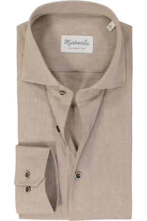 Michaelis Slim fit heren overhemd - popeline - - Strijkvriendelijk - Boordmaat: 40