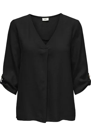 JDY SAY 3/4 LINEN V-NECK TOP WVN DIA - Dames - Blouses