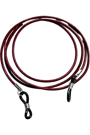 2 Love It Wijnrood – Brillenkoordje - Leer - ca. 75 cm - Wijn