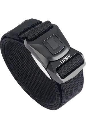 Merkloos Herenriem Verstelbare lengte Veiligheidsgesp Anti-kras Ademend Comfortabel Multifunctionele riem Buitensporten - 125cm - Kledingriem