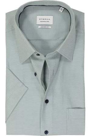 ETERNA Comfort fit overhemd korte mouw - twill - - Strijkvrij - Boordmaat: 47