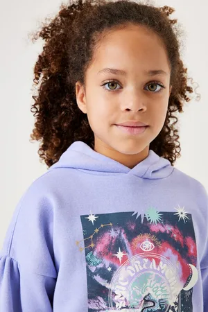 Garcia Meisjes Chest print Sweater Paars Long mouw