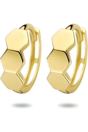 The Jewelry Collection Geelgouden Klapoorringen zeshoek 4023663