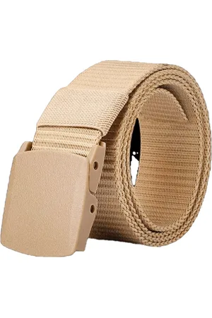 Merkloos Heren stoffen riem extra grote maat student jeugd riem gevlochten nylon canvas anti-verbranding anti-magnetische veiligheidsgordel - zwarte riemlus 1,2 m