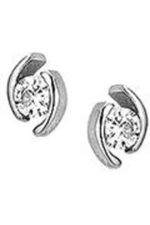 The Jewelry Collection Zilver Gerhodineerde Oorknoppen zirkonia 1311107