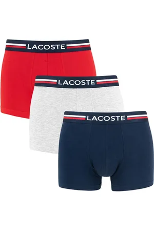 Lacoste Iconic Heren Boxershorts 3-Pack Rood/Blauw/Grijs