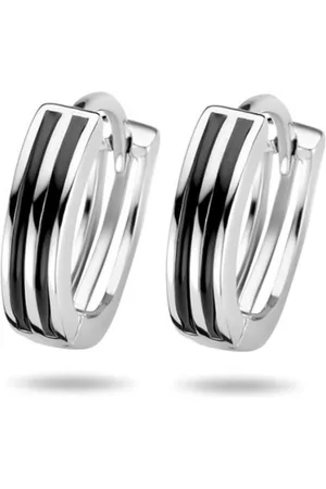 The Jewelry Collection Zilver Gerhodineerde Klapoorringen 1333890