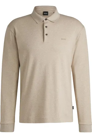 HUGO BOSS Pado regular fit polo lange mouw - jersey - licht