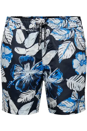 Only & Sons Korte broek ONSTHOR SWIM MID FLOWER zwemshort met trekkoord en all-over print