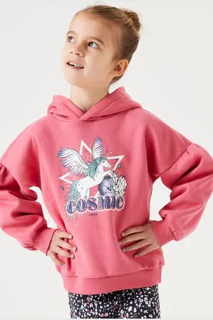 Garcia Meisjes Chest print Sweater Roze Long mouw