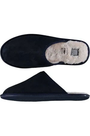 Merkloos Instap sloffen/pantoffels heren - Blauw