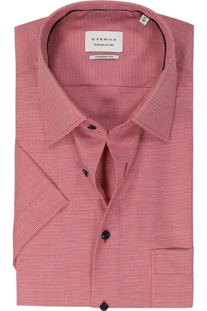 ETERNA Comfort fit overhemd korte mouw - twill - - Strijkvrij - Boordmaat: 46