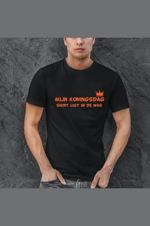 B and C Koningsdag T-shirt maat M- koning- koningsdag- kleur - zit in de was