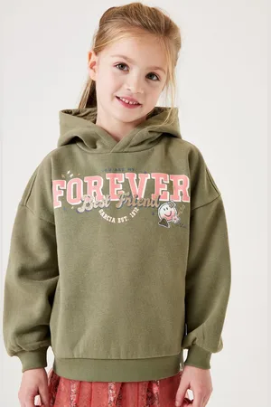 Garcia Meisjes Chest print Sweater Groen Long mouw