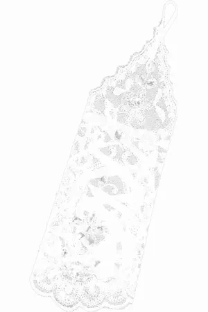 Merkloos Ivoor Strass Vingerloze Handschoenen Bruiloft Accessoire Vintage Stijl Kant Bruid Bruids Strass Sexy Vingerloze Handschoenen (Wit) - Lacey.