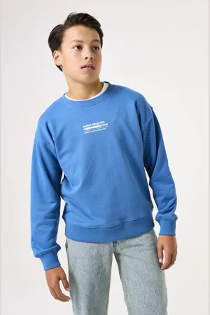 Garcia Jongens Chest print Sweater Blauw Long mouw