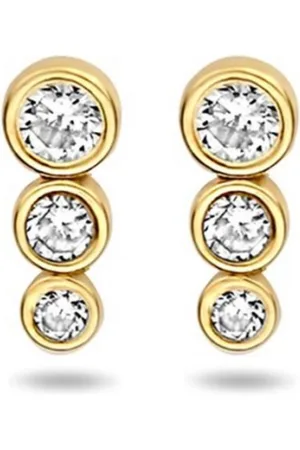 The Jewelry Collection Geelgouden Oorknoppen zirkonia 4023758