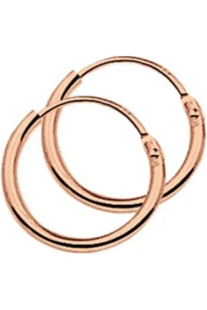 The Jewelry Collection Ros????goud op Zilver oorringen ronde buis 2400997