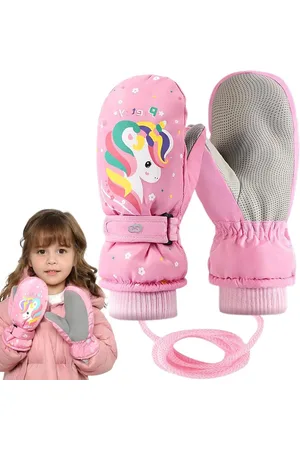 Merkloos Wintertijd kinderhandschoenen met volledige vingers - Waterdicht en verdikt - Voor meisjes