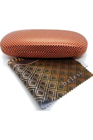 Merkloos Brillenkoker hardcase met XL brillenpoetsdoek - brillenkoker dames en heren - harde schaal - brillenhoes + microvezeldoek