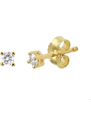 The Jewelry Collection TFT Oorknoppen Diamant 0.10ct (2x0.05ct) H SI Geelgoud Glanzend 2.5 mm x 2.5 mm