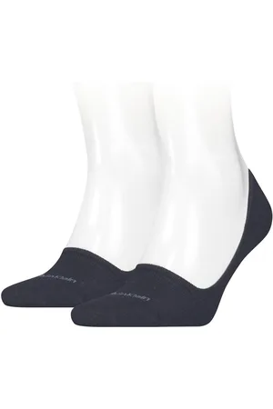 Calvin Klein Footie Mid Cut (2-pack) - heren onzichtbare sokken - donkerblauw