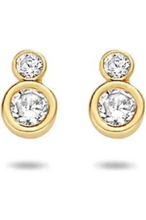 The Jewelry Collection Geelgouden Oorknoppen zirkonia 4023760