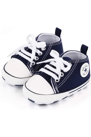 Canvas Eerste Baby Schoentjes - Donkerblauw - 6-12 maanden