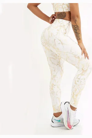 Merkloos Legging Goud - Prachtig Ontwerp - Dames Broek - Mode - Sportief