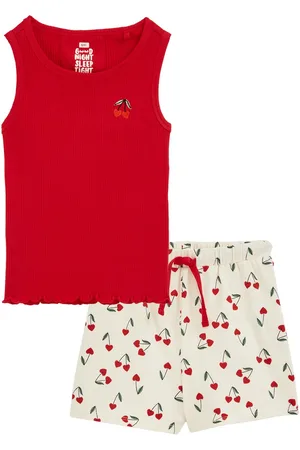 WE Fashion Meisjes pyjamaset met dessin
