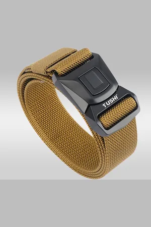 Merkloos Herenriem Verstelbare lengte Veiligheidsgesp Anti-kras Ademend Comfortabel Multifunctionele riem Buitensporten - 125cm