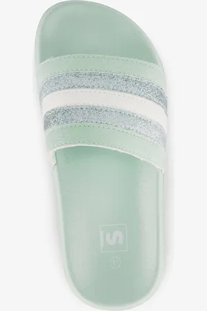 Scapino Meisjes badslippers met glitters mintgroen