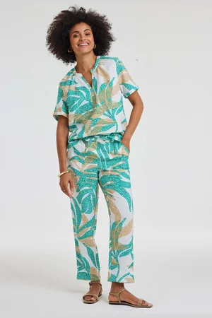 DIDI Dames Pants Sol Offwhite Bahia print maat 38