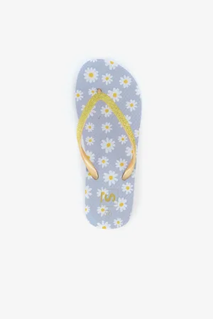 Scapino Dames teenslippers met madeliefjes -
