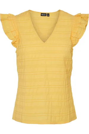 Pieces® T-shirt Pclouise Capsleeve Top 17139339 Banana Dames