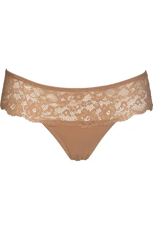 After Eden Recycle Dames Kanten String - Powder