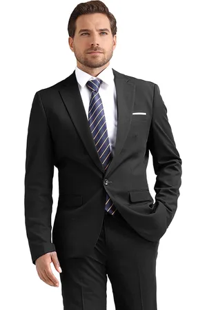 Allthemen Heren Slim Fit Kostuumjasje - Jasje met Een Knoop Voor Zakelijk Gebruik - M