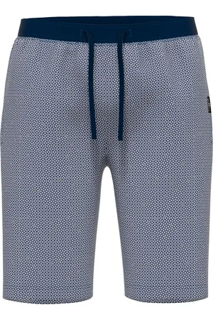 Götzburg Gotzburg heren pyjama- of loungebroek - middenblauw mini dessin