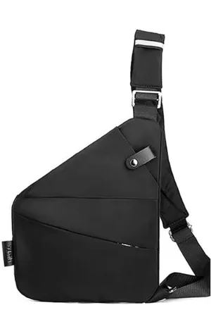 Merkloos S&Dshopline® Gipfelfreund Anti-diefstal tas, Gipfelfreund schoudertas, borsttas, diefstalbestendige tas, anti-diefstal, veiligheidstas, reizen, voor dames en heren - Linke Schulter