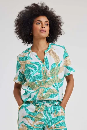 DIDI Dames Blouse Moana Offwhite Bahia print maat 44